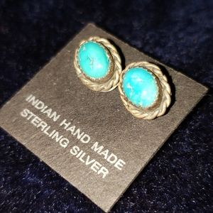 Moving sale Nwt silver and turquoise stud earrings